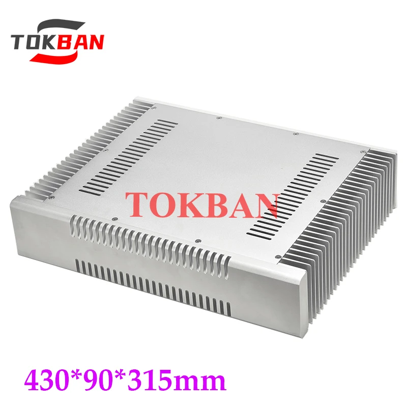 

Tokban Audio 4309 430*90*315mm Aluminium Class A Power Amplifier Chassis Enclosure CNC Panel DIy Amp Case Shell