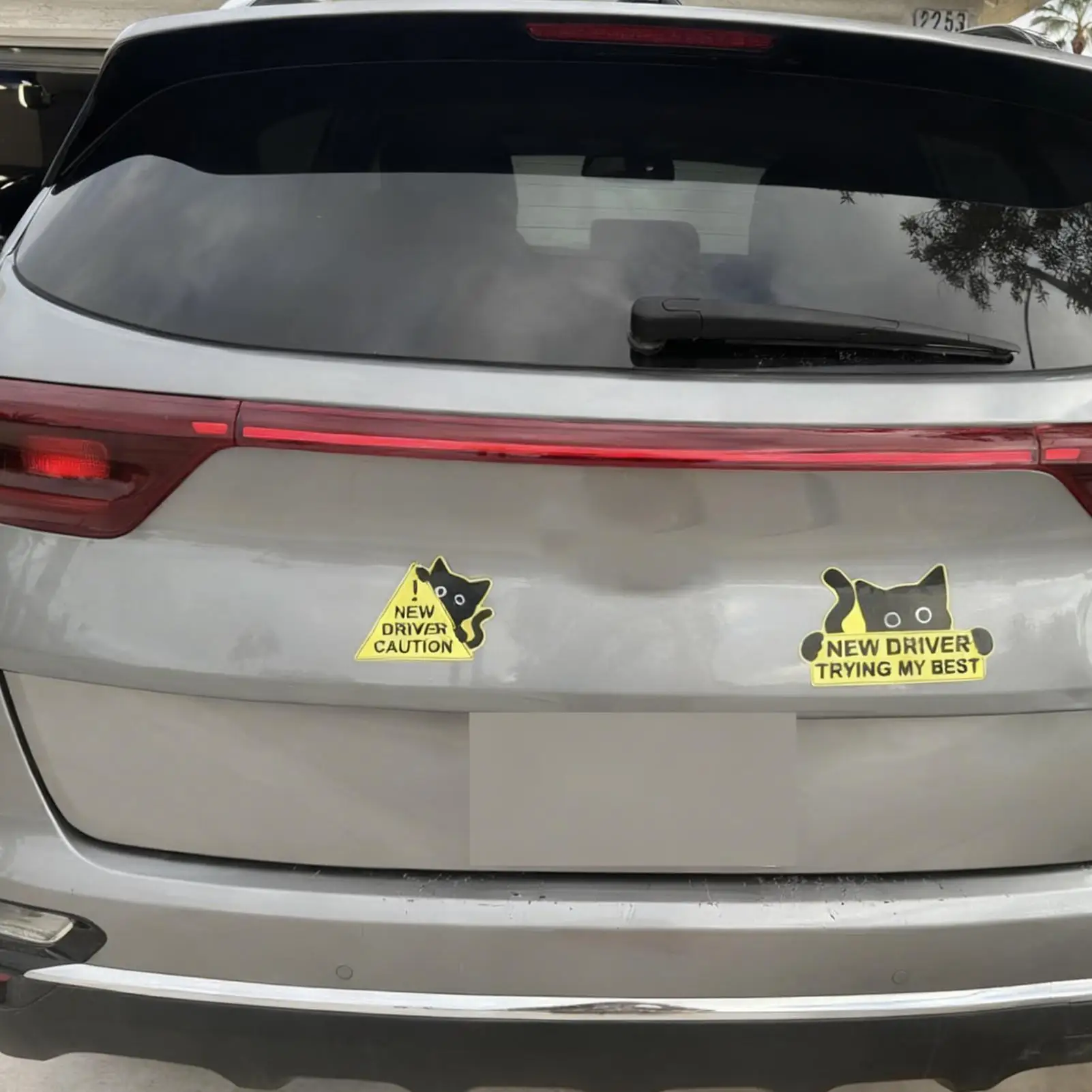 

Новая наклейка для водителя, забавная 3-х шт., автомобильная наклейка с черным котом, наклейки на кузов автомобиля для водителей, дорожные поездки, ежедневные поездки на работу на открытом воздухе