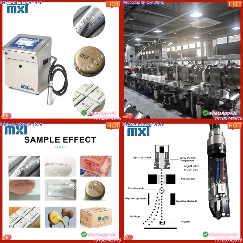 CE Certificate Economic New CIJ Small Character Inkjet Printer DX7 XP600 Flex 19 Ppm 2400 DPI Wholesale Custom Coding