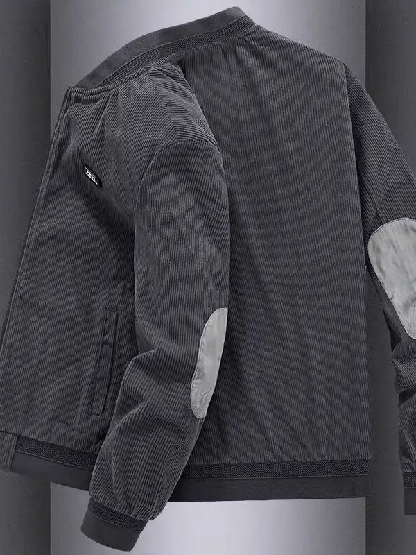 

Мужская повседневная свободная куртка 2025 года, новая осенне-зимняя модель, тонкая, с бейсбольным воротником, молодежная, из полиэфирного волокна, дышащая, на молнии