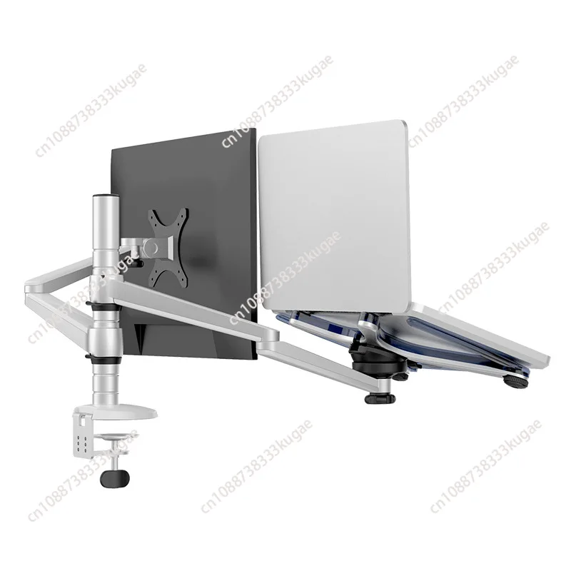 Multimedia display bracket notebook bracket dual-purpose free lifting universal rotating desktop clamping