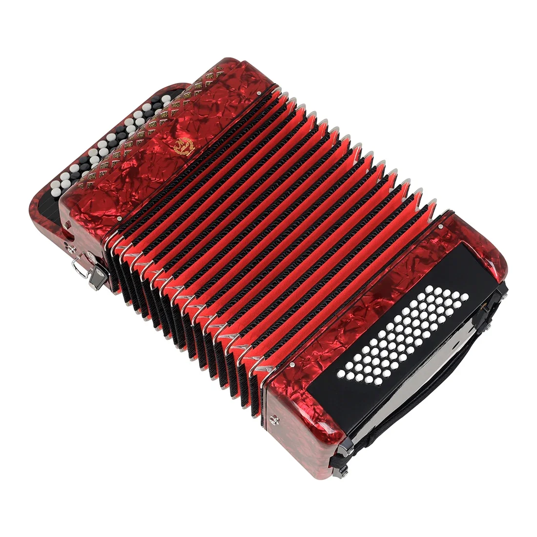 ﻿ M MBAT Bayan Accordion 62 keys 60 Bass Accordion Professional Accordion Music Instrument Bellows Accordion with Storage Bag