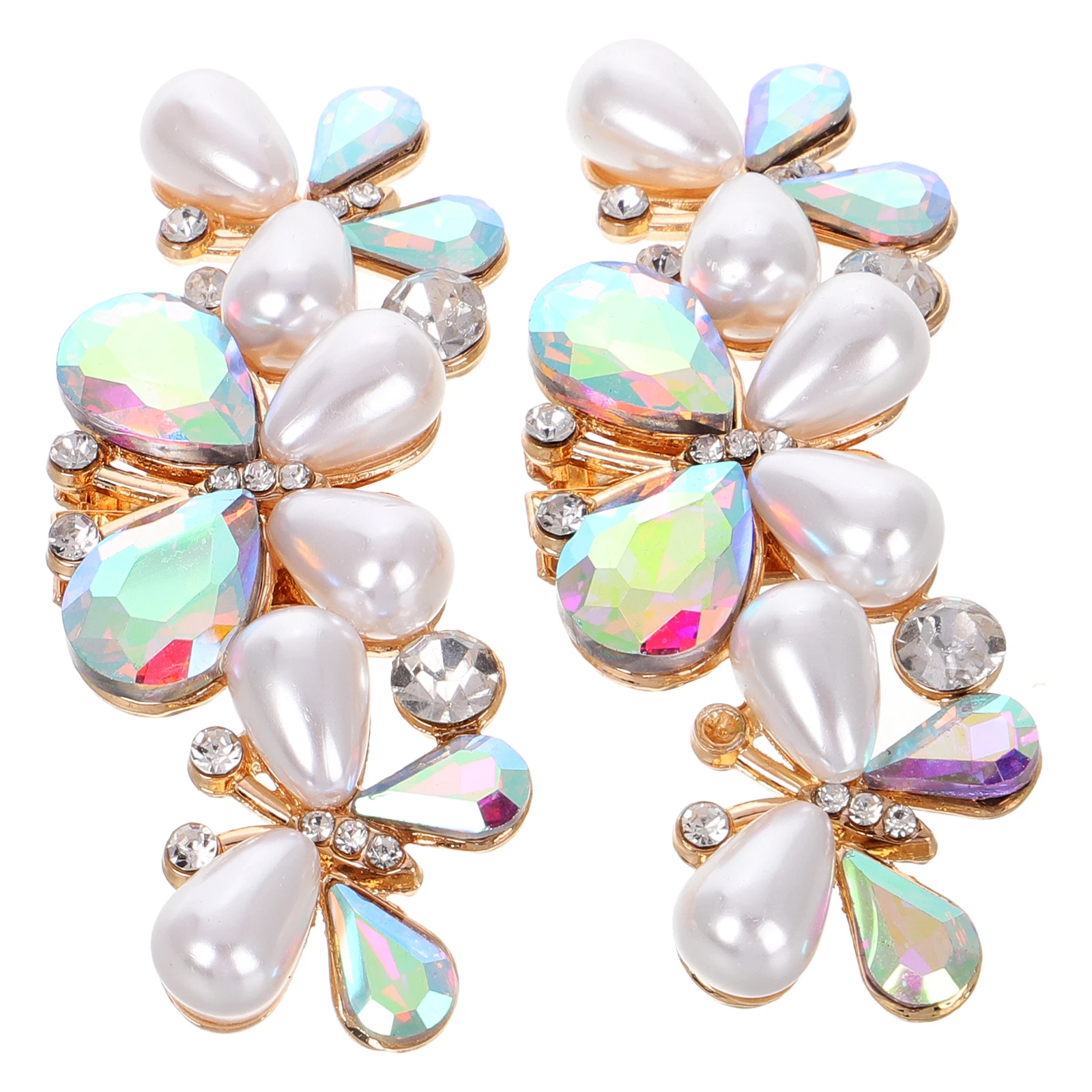 

1 Pair High Heels Shoe Clips Rhinestone Crystal Decorations Women Dress Bridal Shoes Elegant Fashion Toe Accessories