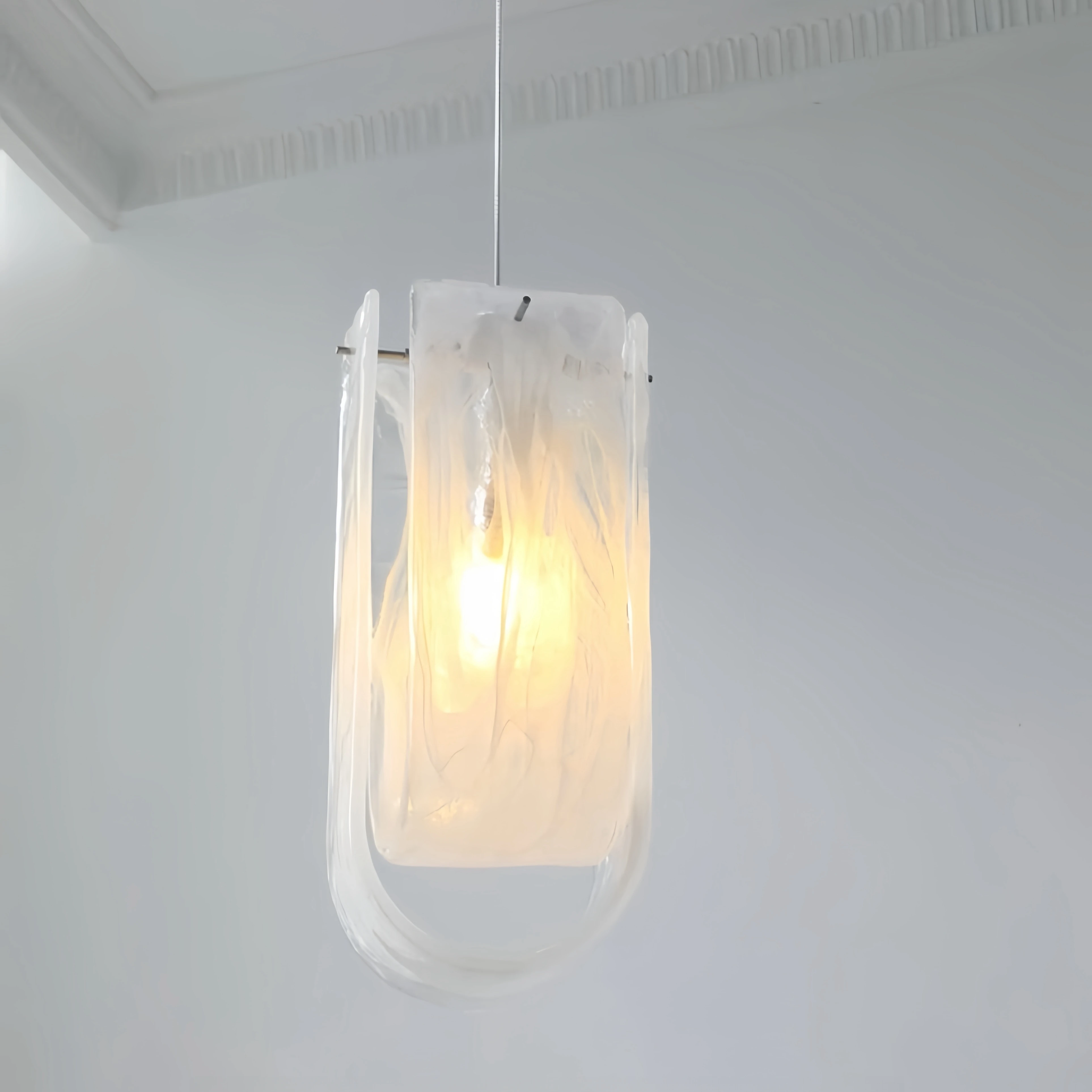 الحديث التدرج الزجاج معلقة ضوء داخلي ديكور فني الثريا طاولة طعام قلادة ضوء غرفة نوم صالون بار مقهى ضوء معلق #4