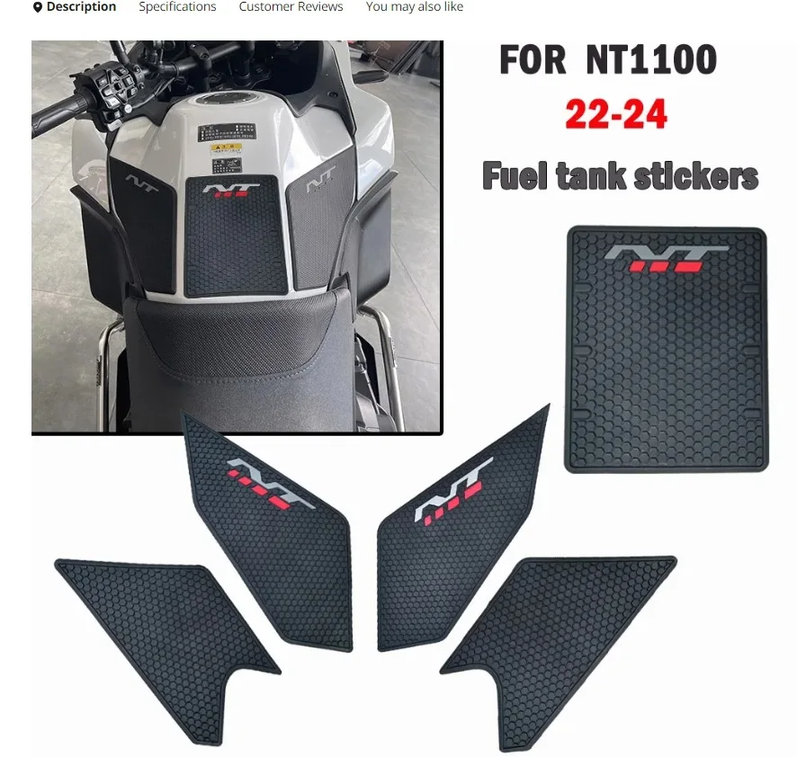 

Suitable for Honda NT1100 2022-2024 Non-slip side fuel tank pad Knee pad Motorcycle accessories fuel tank pad