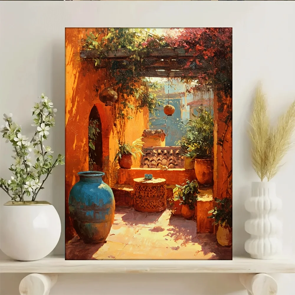 

500/1000/1200/2000PCS Puzzles for Adults Roof Terrace Ceramic Tea Art,Jigsaw Puzzles Brain Challenge Game Gift Home Decor