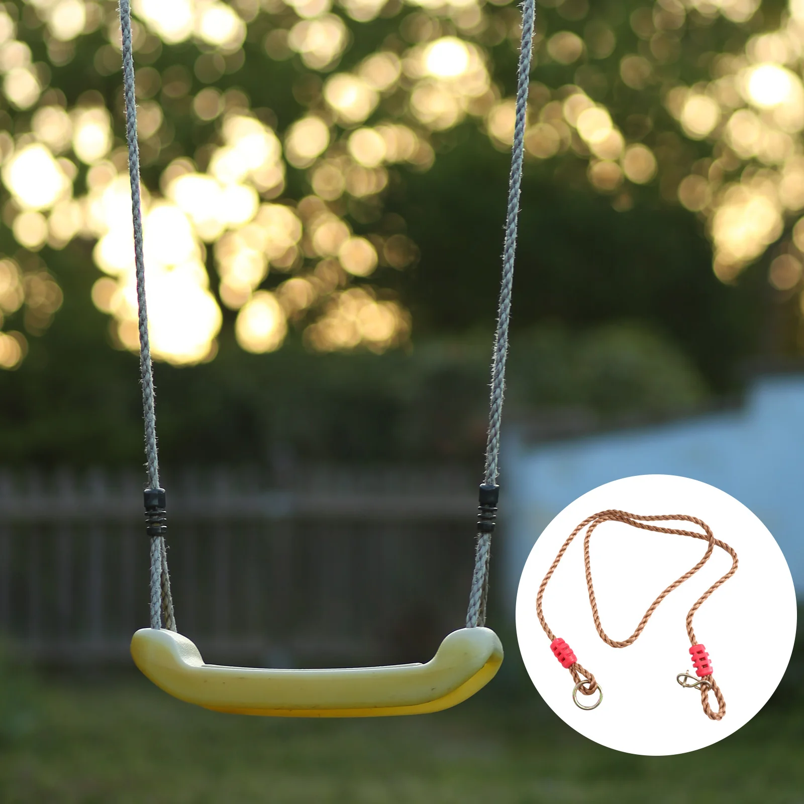 

Durable Tree Swing Hanging Straps Kit Adjustable Rope with Solid Buckle Rings Outdoor Swing Hangers for Patio Garden