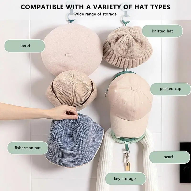 Platzsparende Hutablage Baseball mützen Display halter Wandt ür Schrank Kleidung Schal Handtuch Aufbewahrung regal Handtasche Organizer Haken