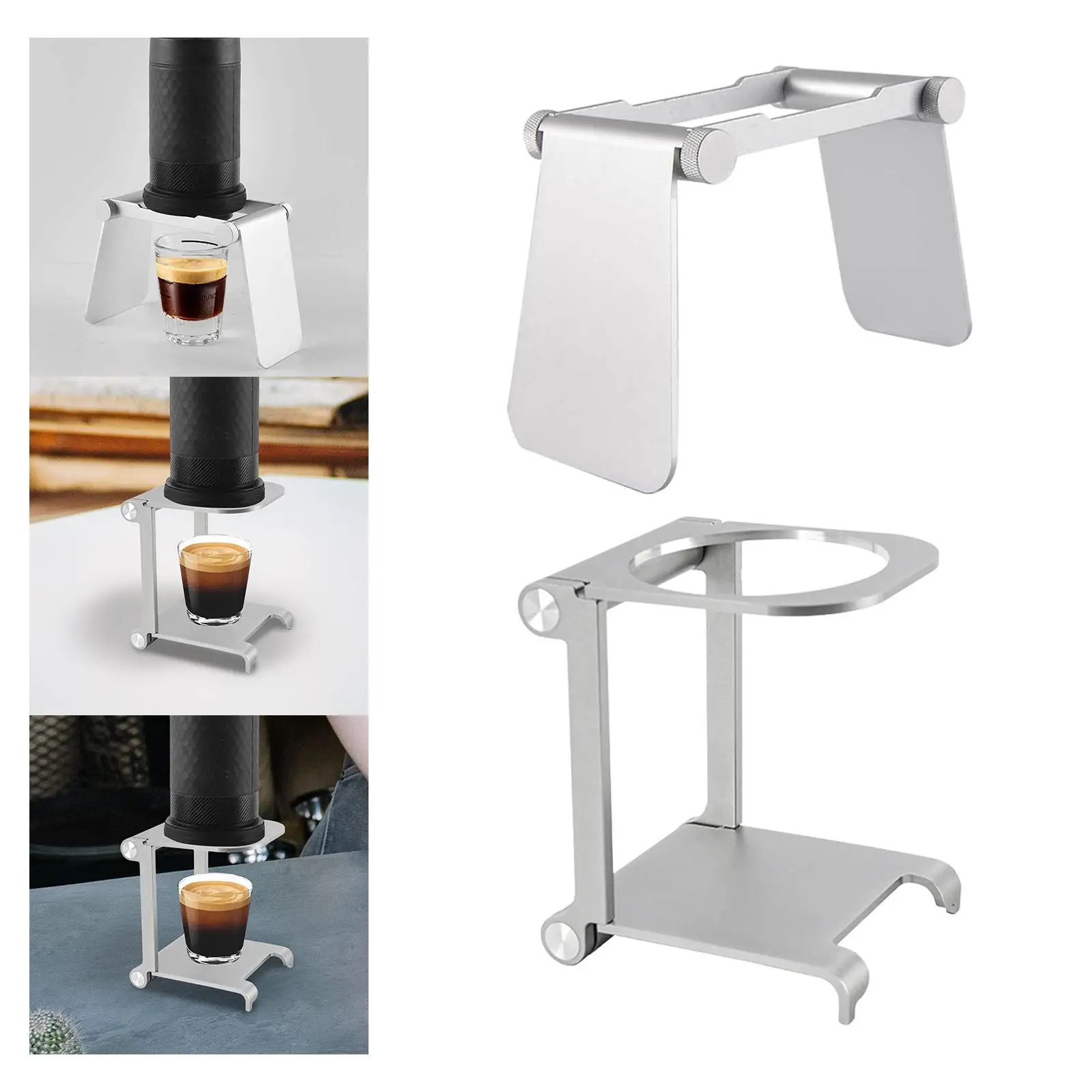 Compacte ondersteuning voor druppelkoffiemachines, handmatige bekerhouder voor gebruik buitenshuis