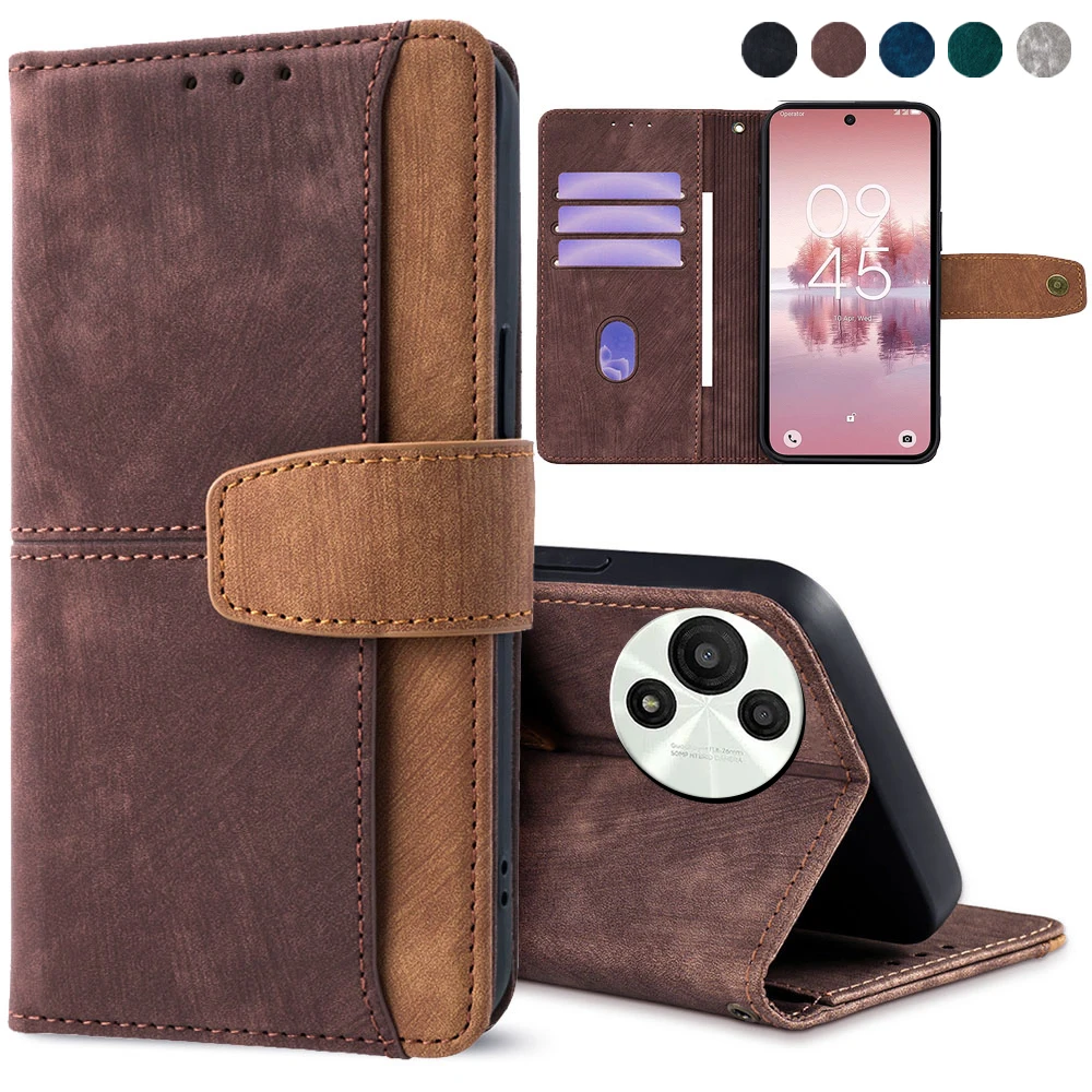 Funda de cuero cómoda para teléfono TCL 605 505 501 503 TCL 50 SE 50 XL 50XE TCL 50 Pro 40 60 SE NxtPaper con tapa abatible y hebilla metálica