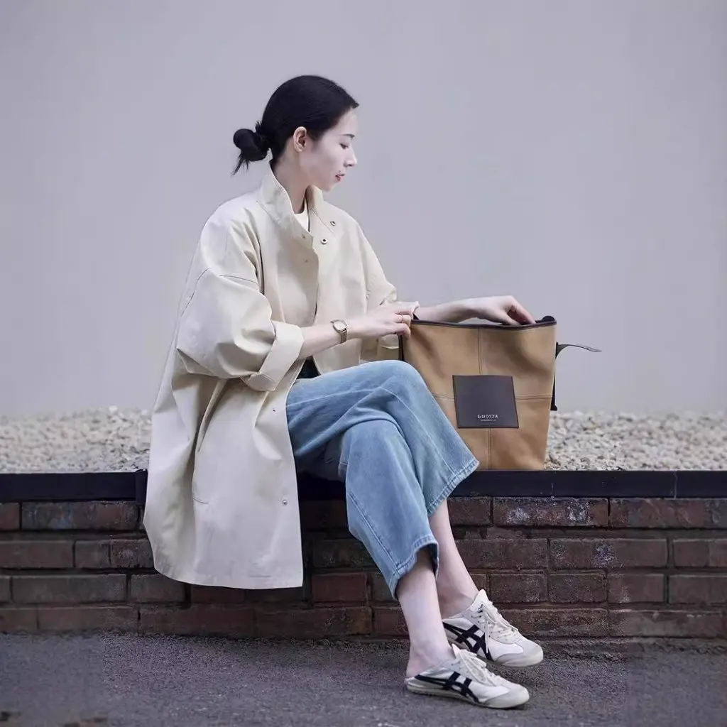 

Women's Windbreaker Coat Casual Loose Japanese Style Small Spring Autumn New Simple High-End Sense Tooling