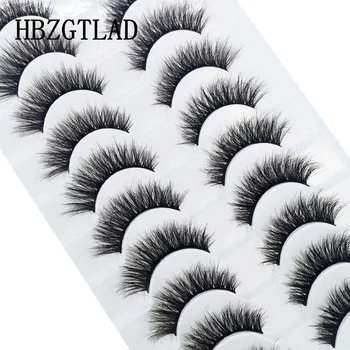 10 Pairs Lashes kabarık yumuşak rus hacimleri vizon kirpiklere 3D vizon kirpik Lashes kullanımlık kabarık yanlış Lashes rus uzantıları