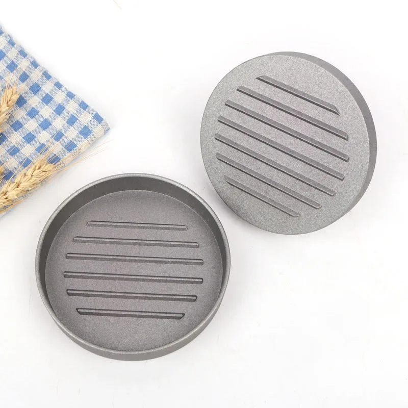 قالب برجر دائري، ماكينة ضغط البرجر غير لاصقة، ماكينة فطيرة اللحم المنزلية، مجموعة قوالب الطعام، أداة صغيرة مع ورق فطيرة اللحم 100 قطعة #5