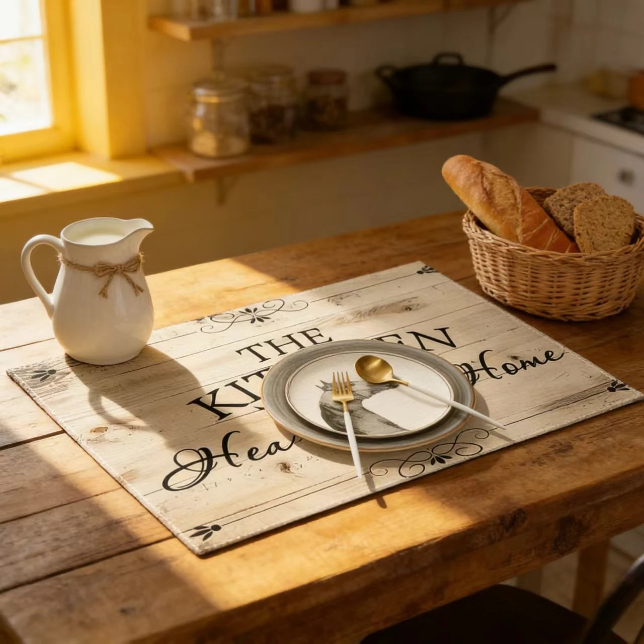 

Односторонние печатные кухонные льняные экологичные салфетки для стола, 1 шт., для ежедневного домашнего декора