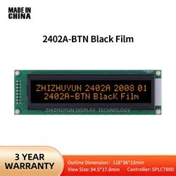 LCD2402A LCD Display Screen BTN Black Film Orange Font 24X2 Microcontroller Character Display Controller SPLC780D