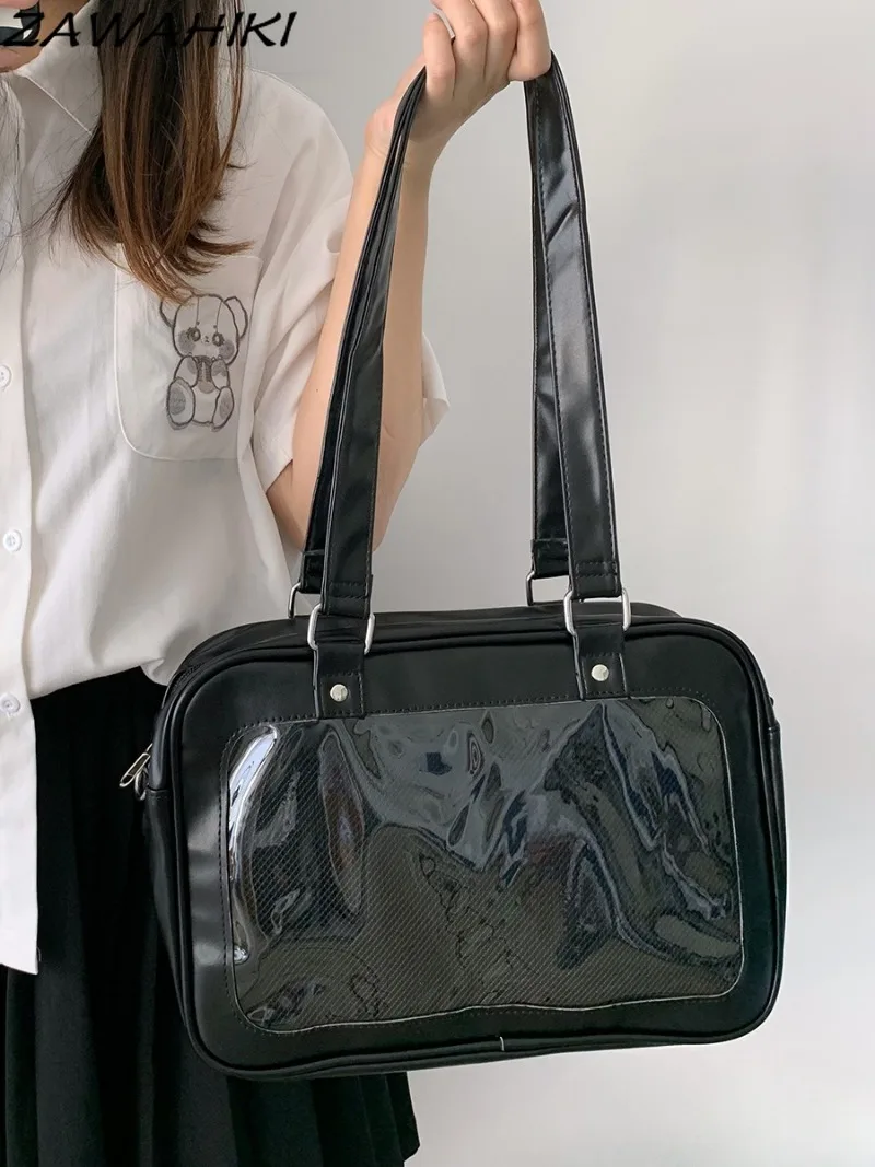 Torby Crossbody dla kobiet Japońska torba na ramię Preppy All Match dla kobiet o dużej pojemności w jednolitym kolorze Casual Bolsas Para Mujeres