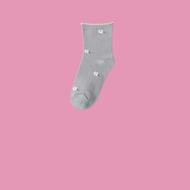 3/6 Pairs New Postpartum Socks Loose Mouth Curled Middle-Tube Casual Socks Pregnant Women Postpartum Non-Squeezing Cotton Socks