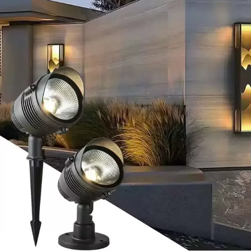 High Brightness Ultra-Slim DC LED Spotlight RGB COB Chip Aluminum Body IP65 Rating 3-Year Warranty for Garden Landscape