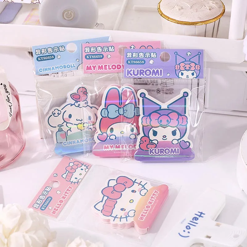 12pcs/lot Sanrio Kitty Pochacco Memo Pad Kawaii Kuromi Sticky Notes Stationery Label Notepad Planner Sticker Post School Supply