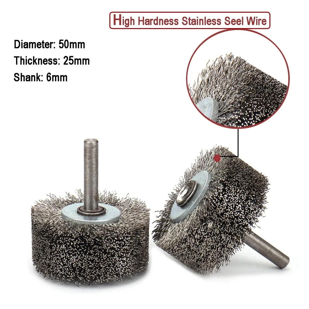 50/75/100mm Steel Wire Brush Wheel Brush Rotary Tools For Metal Rust Removal Polishing Grinder Rotary Tools Accessories