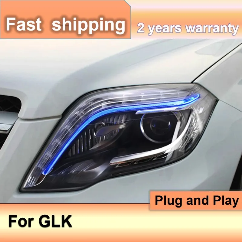 Car Accessories for GLK350 Headlight 2013-2015 Mercedes Benz GLK Head Lights GLK 200 260 300 DRL Turn Signal High Beam Projector