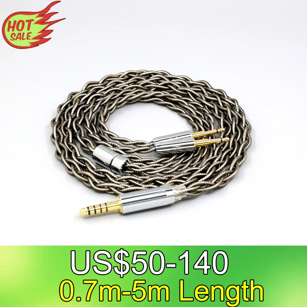 

LN008213 99% Pure Silver Palladium + Graphene Gold Earphone Shielding Cable For Nighthawk Monoprice M650 Monolith M1060 M1060C