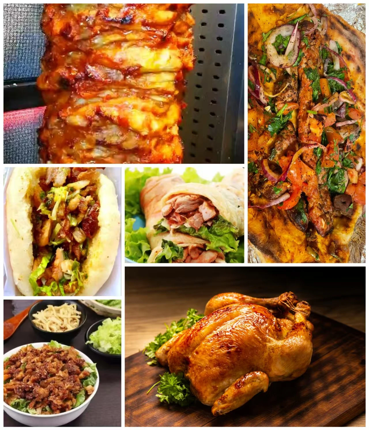 Small Commercial Rotisserie Stainless Steel Electric Kebab Machine for Chicken  Pork  Beef and Lamb Automatic Kebab Machine