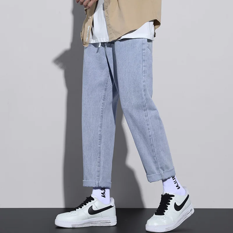 

Loose Casual Men's Jeans Spring Autumn Youth Trendy High Street Straight Leg Loose Drapey Versatile Teenage Korean Sle