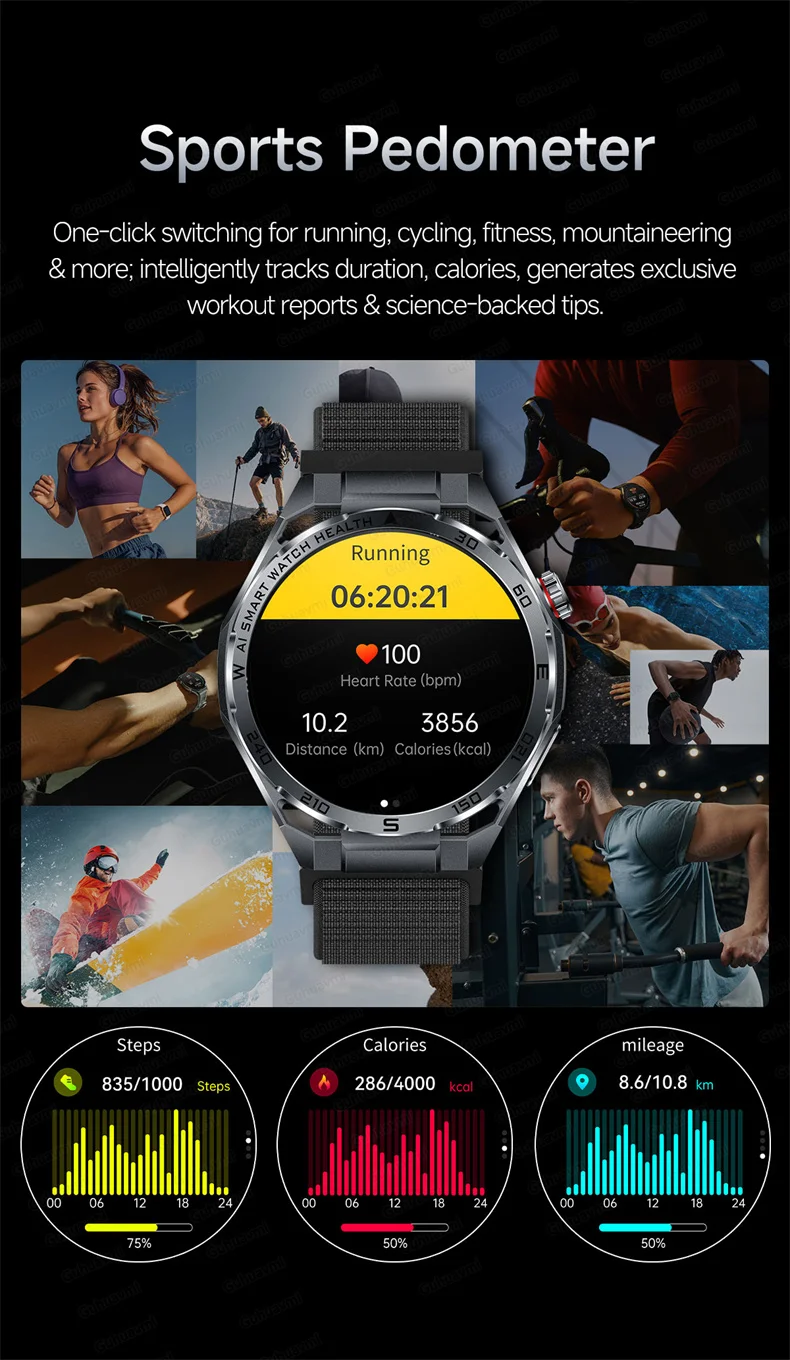 ECG Smartwatch für Herren, Bluetooth-Anruf, Fitness-Tracker, Blutdruckmessung, BO2, Schlafüberwachung, Gesundheits-Smartwatch, Sport, für Android und iOS – Detail 26