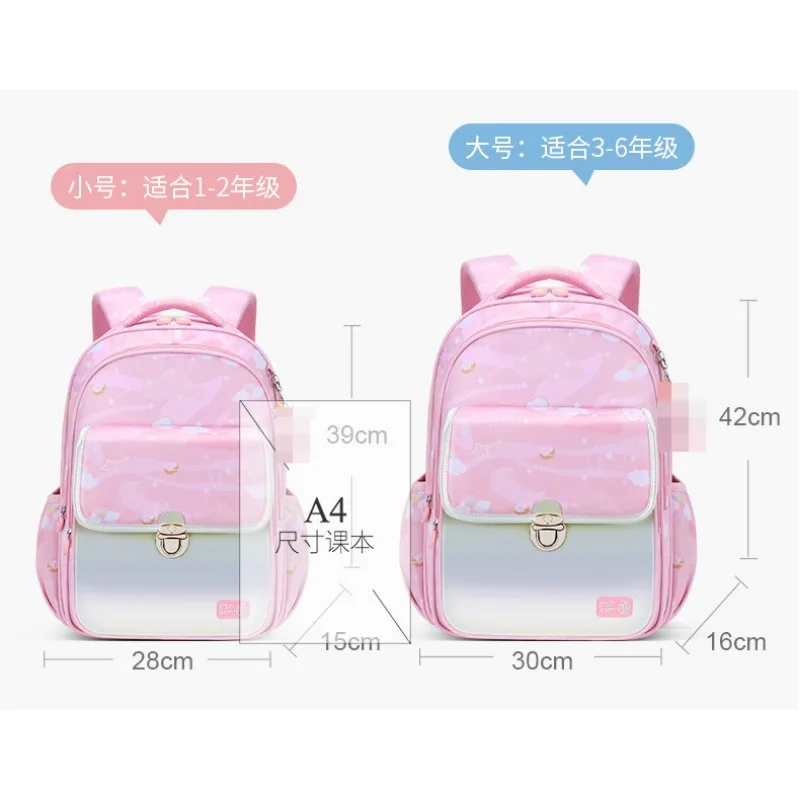 Mochila escolar para estudiantes de primaria, mochila bonita de gran capacidad, ligera y transpirable, resistente al agua, para niños