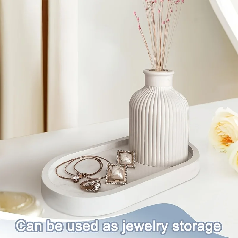 Set aus 3 ovalen Silikonformen, geeignet für Resin-Gießen und Kerzenherstellung, zum Erstellen Ihrer eigenen gestreiften Blumenvase und Kerzenplatte. – Detail 5