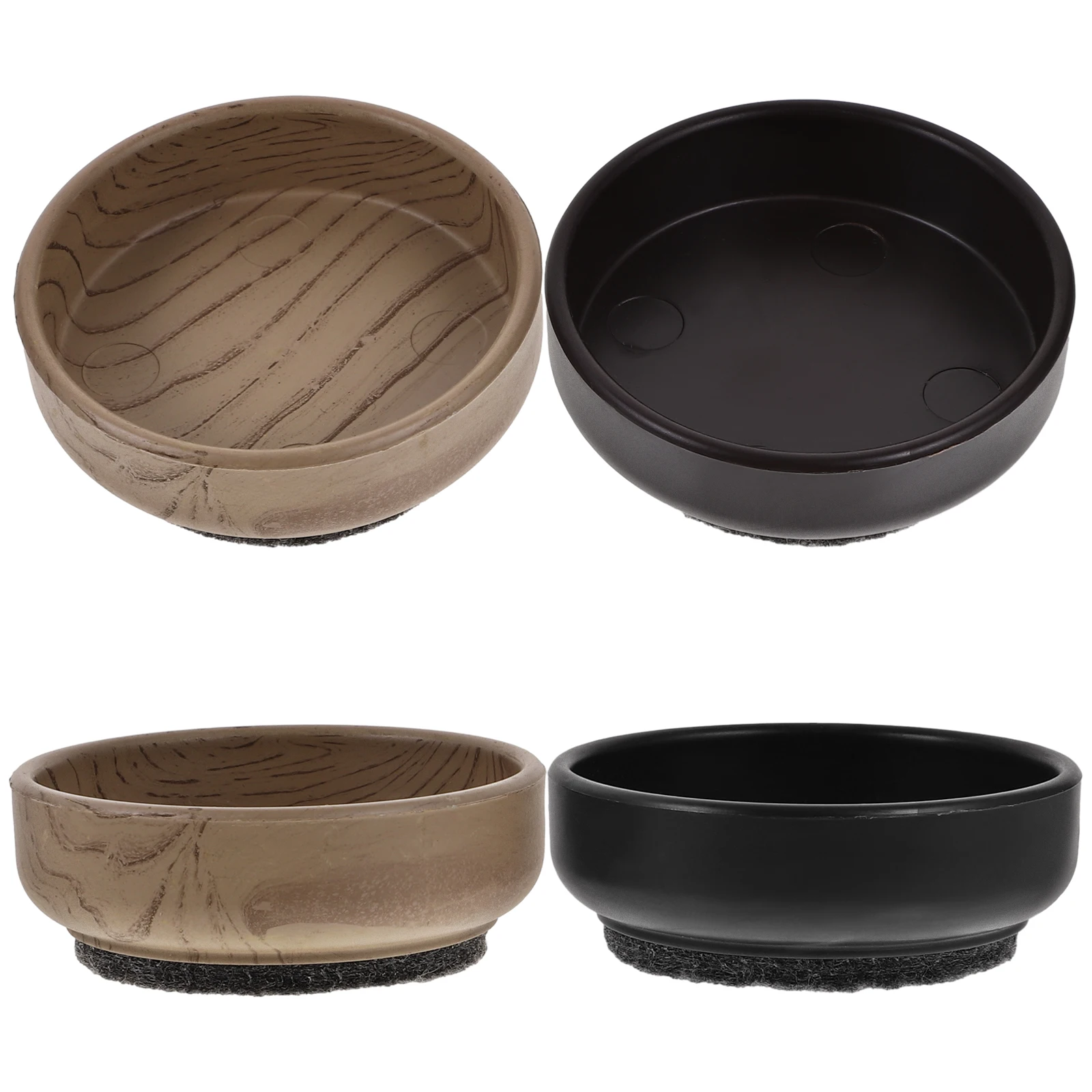

4pcs Wood Grain Furniture Feet Protectors Anti-Slip Floor Pads for Chairs Tables Durable Shock Absorption Wear Resistant