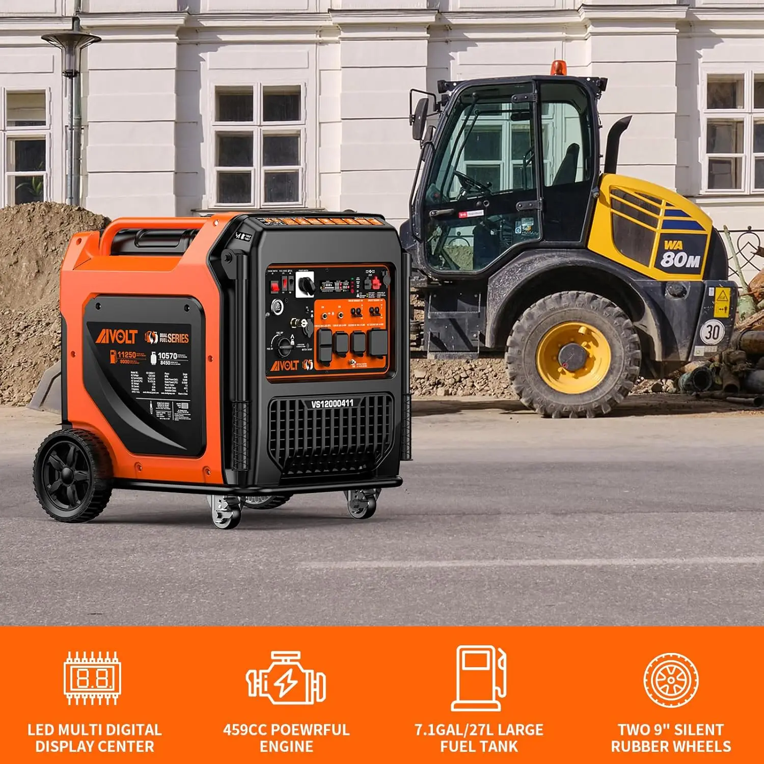 11250 واط مزدوج الوقود مولد عاكس محمول سوبر هادئة غاز البروبان بالطاقة عن بعد/الكهربائية بدء مولد خارجي