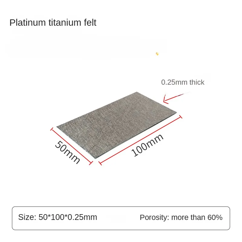 Platinum titanium felt/PEM electrolysis hydrogen production fuel cell gas diffusion 0.1-1.5mm