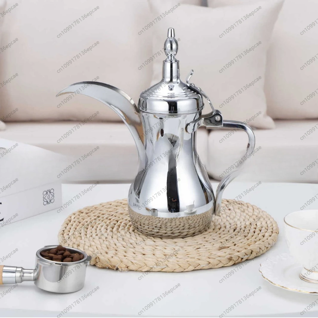 

Ближневосточный горшок из нержавеющей стали, арабский кофейник, теплый чайник, чайник, придворный горшок, золото и серебро.