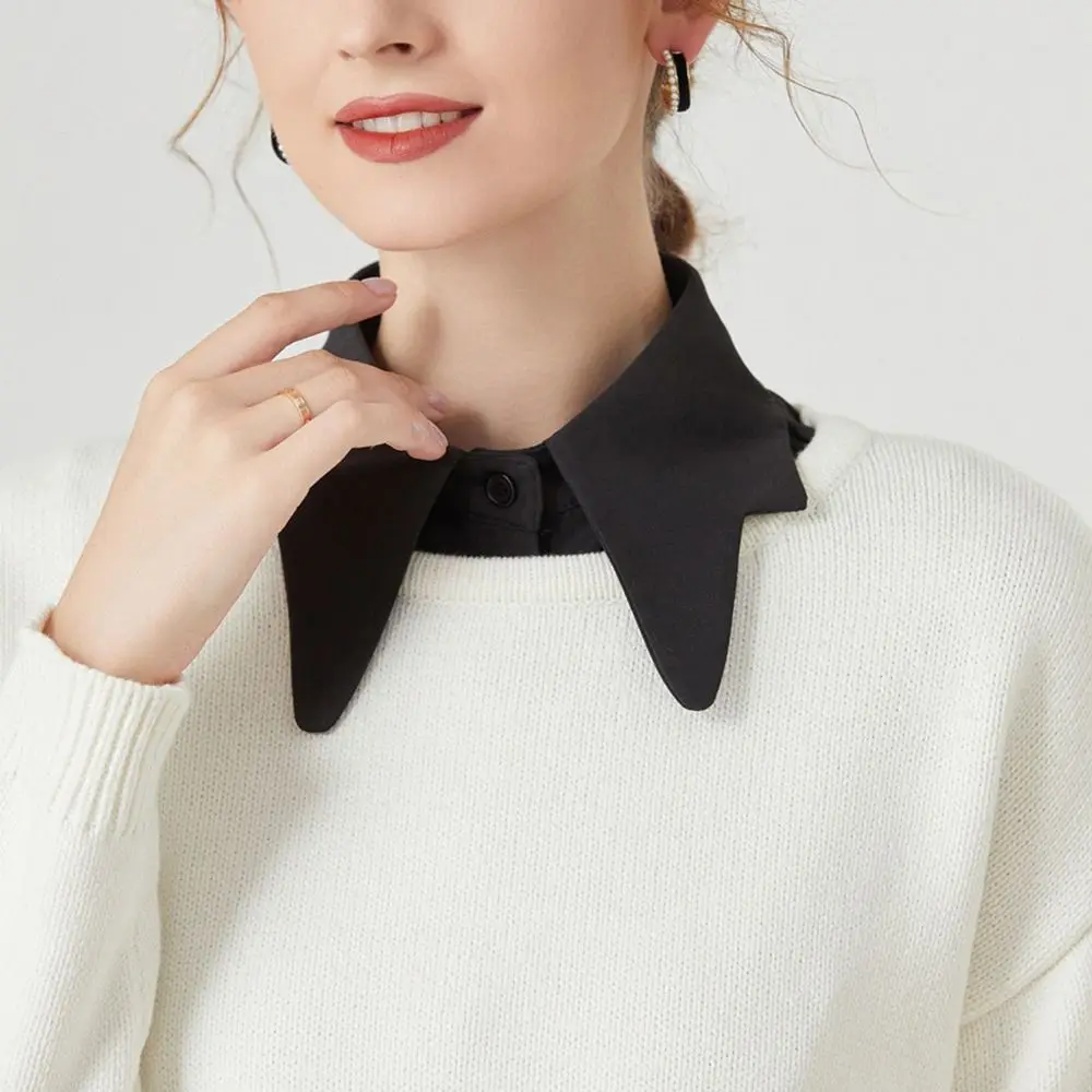 Women Cotton Detachable Blouse False Collar Shirt Fake Collar Clothes Accessories Lapel