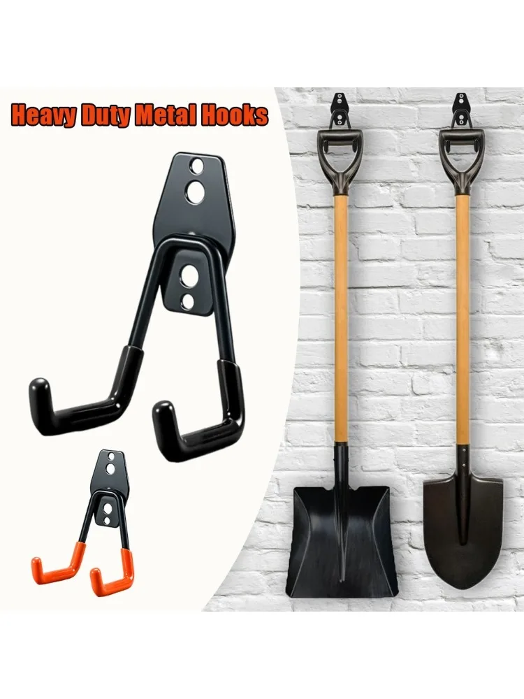 AliExpress NONE 1PC Heavy Duty Metal Hook Garage Organizer Wall Mount Bicycle Hanger Hooks Wall Mount Anti-slip Storage Hook Garage Storage Tool