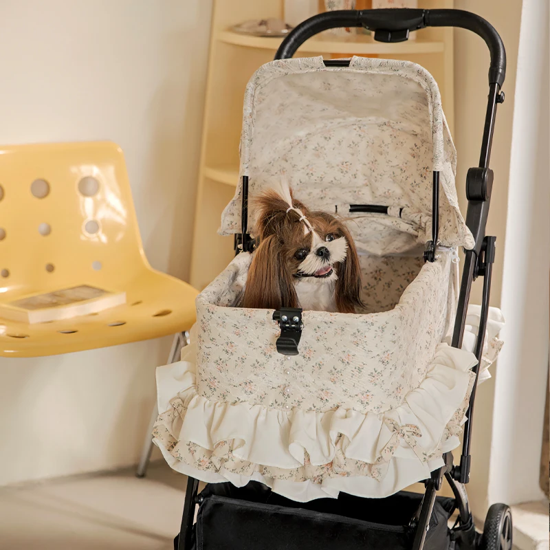 high-end pets are portable and separated, small and medium-sized outing carts, cats and dogs, and small trolleys