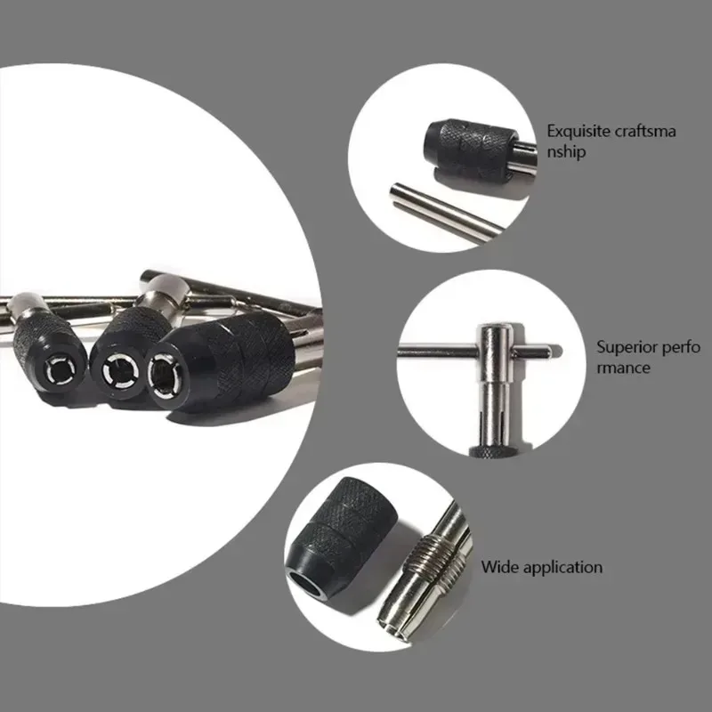 5 unidades nuevas para llave de grifo en forma de T de 3-6mm para grifo manual M3-M8 destornillador de roscado llave de rosca juego de herramientas de mano