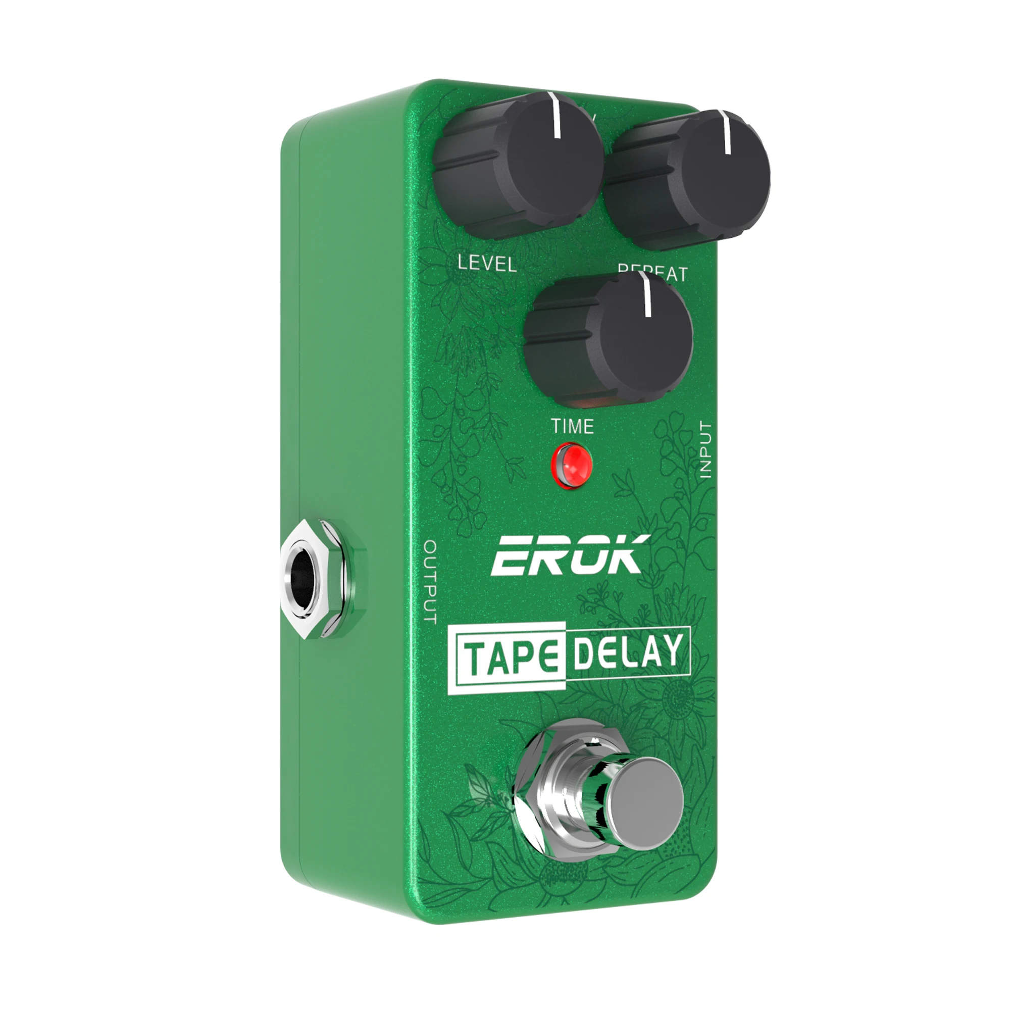 EROK Guitar Delay Pedal - Analog-Digital Integration, Classic Tape Echo Tone, 25-600ms Adjustable Delay, True Bypass, Wide Compa