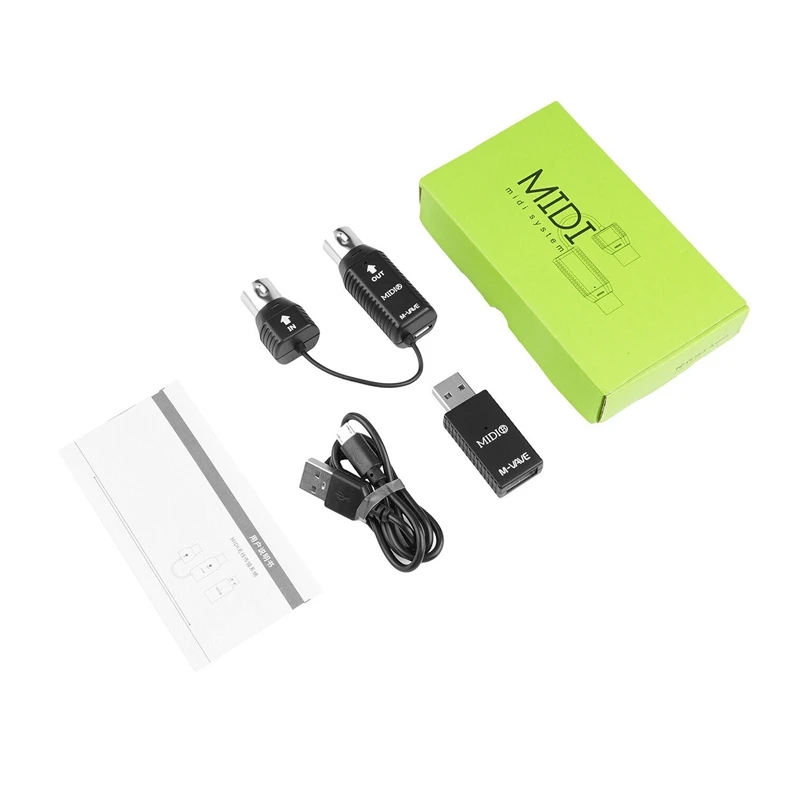 M-VAVE Mini sistema di trasmissione Wireless adattatore Bluetooth MIDI Plug Play USB