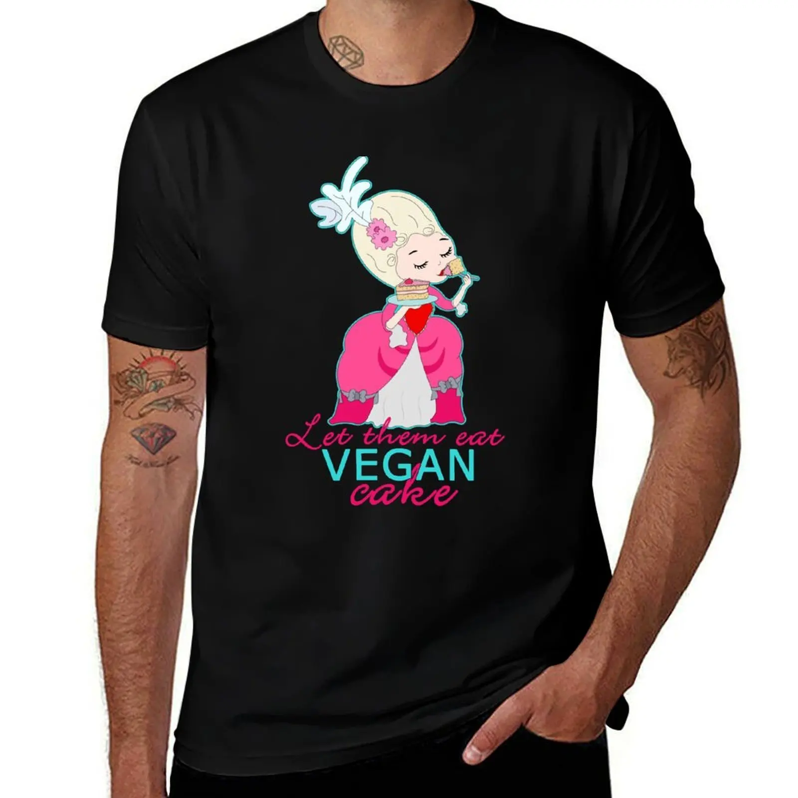Let them eat VEGAN cake T-Shirt Minimal Art Print T-Shirt