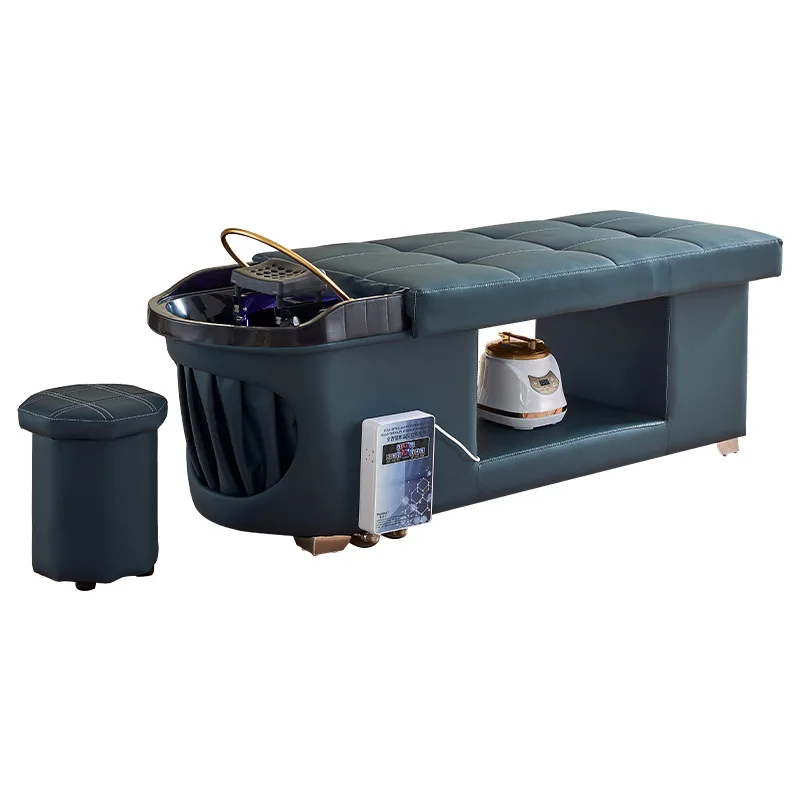 High-end Trendy Shop Head Treatment Bed Beauty Massage Barber Shop Special Water Circulation Fumigation Integrated