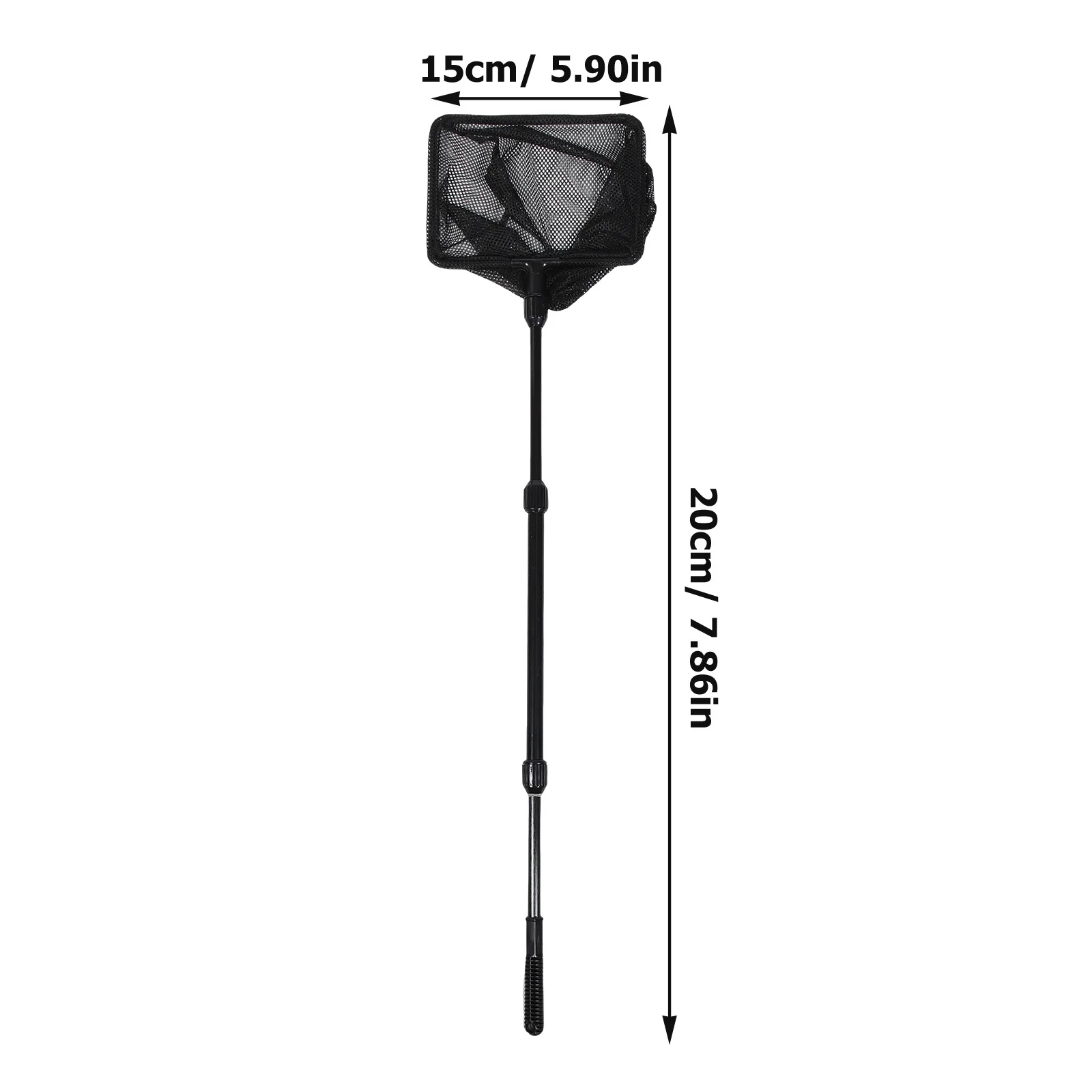 Red de aterrizaje telescópica tamaño M malla de nailon duradera extensible poste de plástico resistente al deslizamiento red de captura de peces para lagos