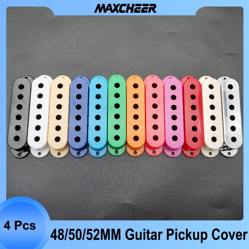 4Pcs Multi Color Electric Guitar Single Coil Pickup Covers for ST/SQ Electric Guitar Pickup Lid/Shell/Top 48/50/52mm