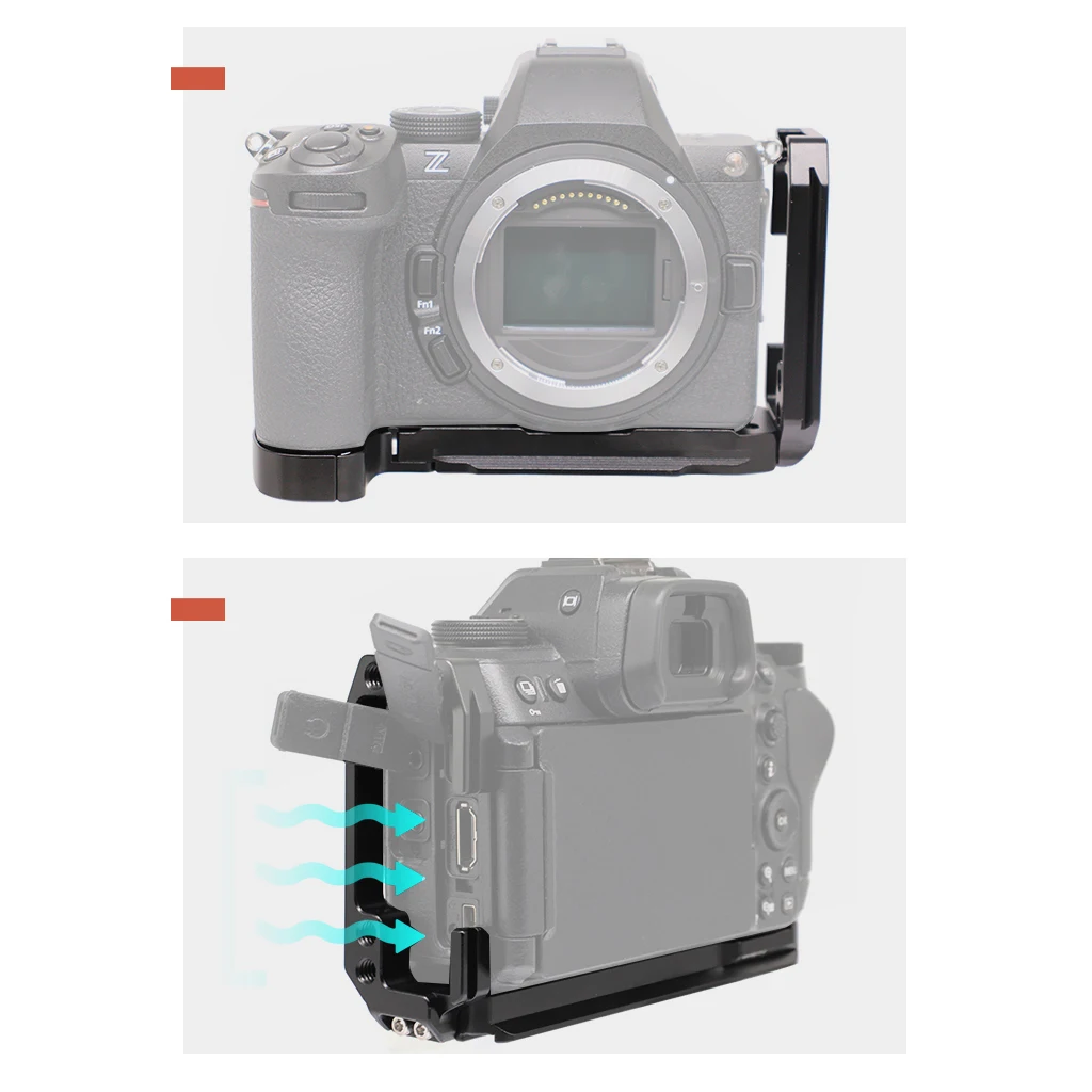 Kamerakäfig für Nikon ZR Z5/Z6/Z7/Z6II/Z7II Kamera-Videorig aus Aluminiumlegierung mit L-Platte zum Schutz der Kameras – Detail 35