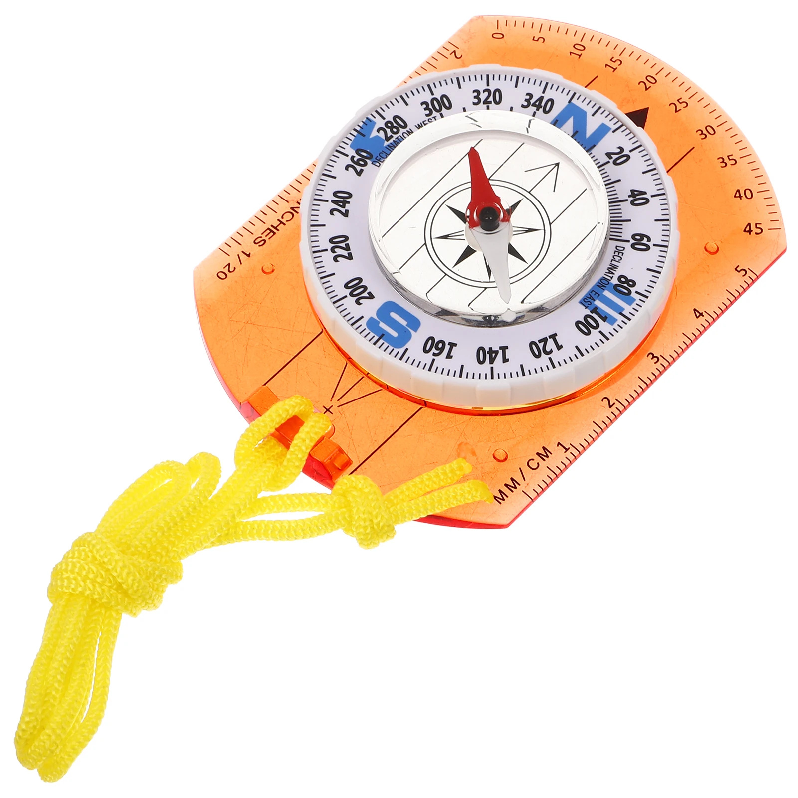 

Compass Backpacking Navigation Hiking Portable Camping Orange Pupils