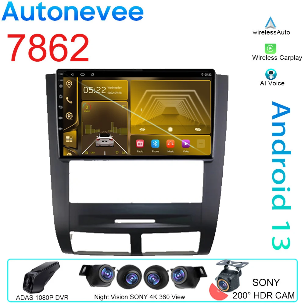 

DSP Android Auto For SSANGYONG Rexton 2002-2006 Car Radio Head Unit Multimedia Video Player Navigation GPS 5G WIFI No 2din DVD