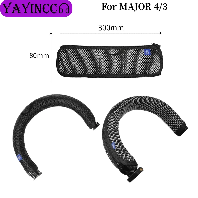 

Headband Cover For MAJOR 4/3 Headphone Mesh fabric zipper head beam protective cover