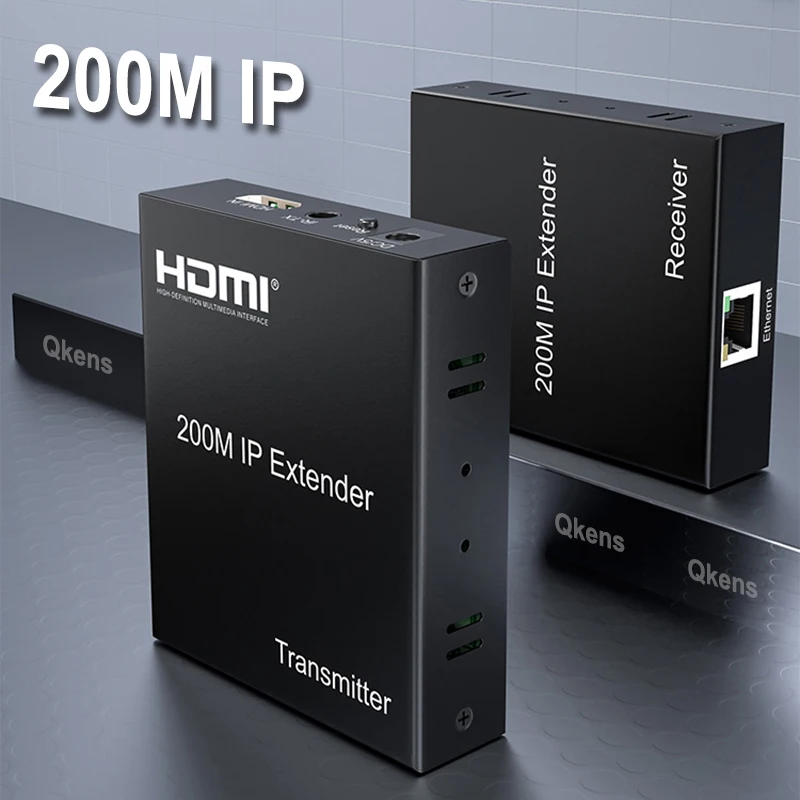 200เมตร HDMI IP Extender สาย HDMI Ethernet Extender ผ่าน Cat5e Cat6สายเคเบิลเครือข่ายรองรับ TXS จำนวนมากเพื่อ rxs หลายจอแสดงผล1080P 60Hz